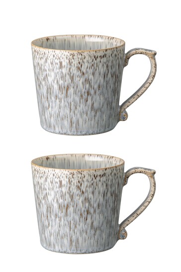Denby Set of 2 Grey Halo Speckle Mugs