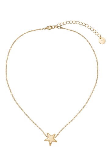 Caramel Jewellery London Gold Tone Star Choker Necklace