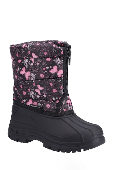 Cotswold Younger Girls Purple Iceberg Zip Snow Boots