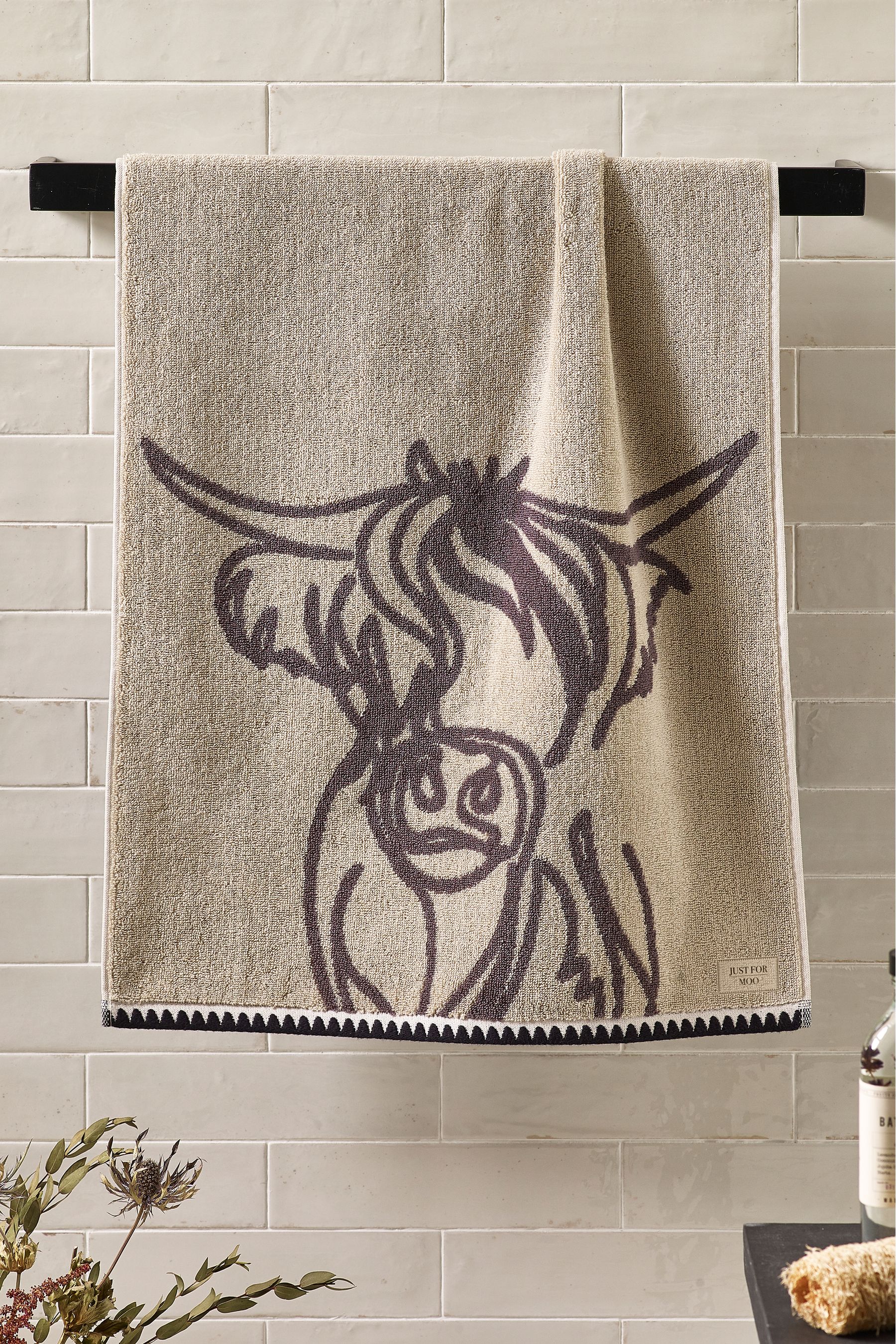 Cow hot sale print towel