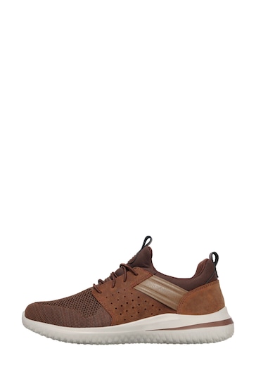 Skechers Brown Delson 3.0 Cicada Mens Trainers