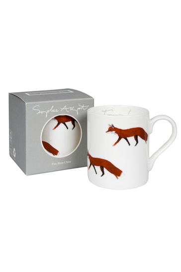 Sophie Allport White Foxy Foxes Standadrd Mug