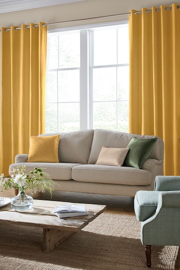 Laura Ashley Yellow Easton Made To Measure Curtains