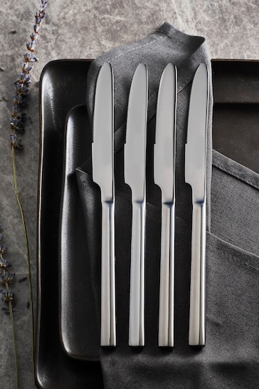 Silver Kensington Stainless Steel 4 Piece Knife Set