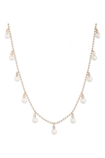 Lauren Ralph Lauren 18" Pearl and Gold Collar Necklace