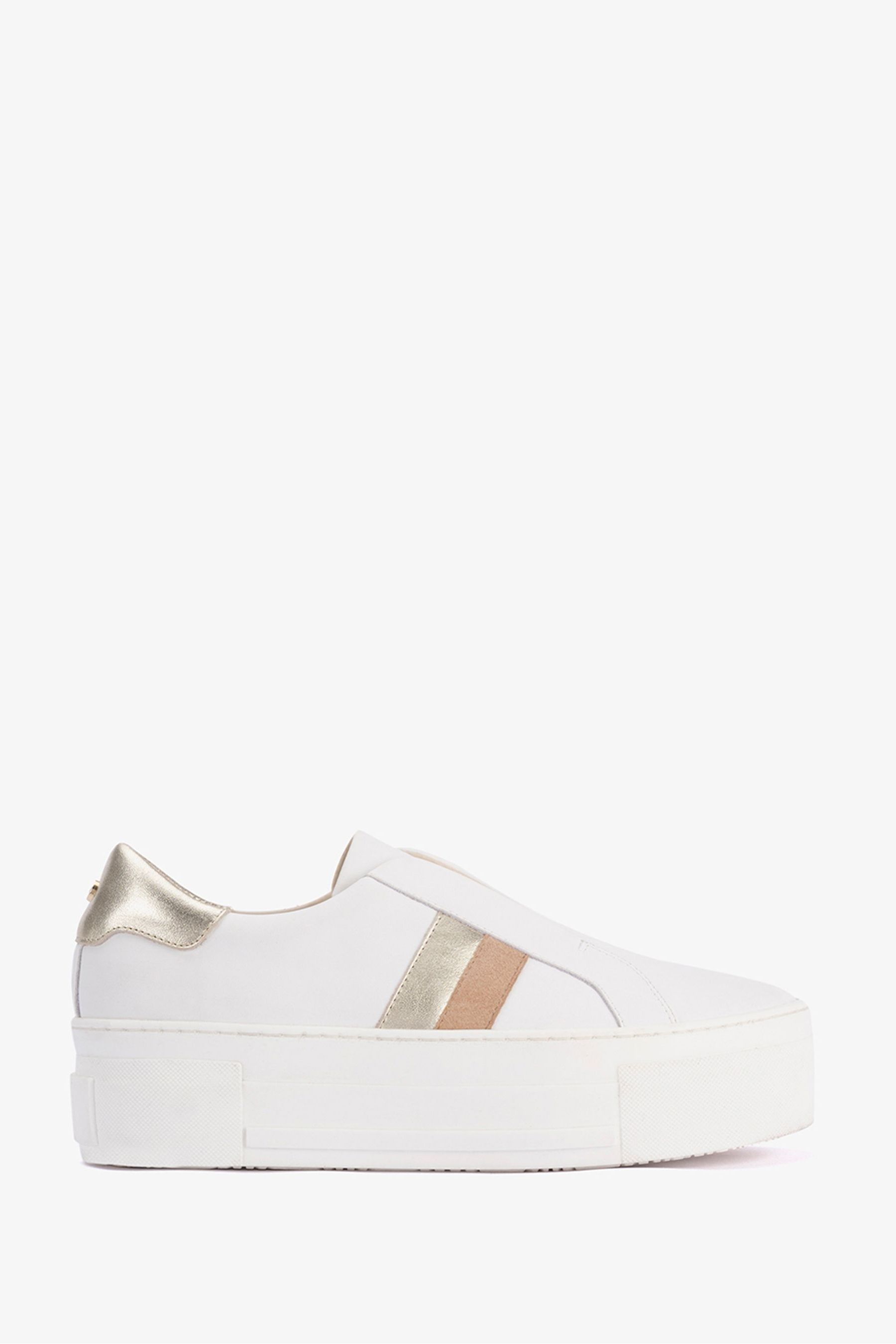 Buy Mint Velvet White Striped Ellie Trainers from the Next UK