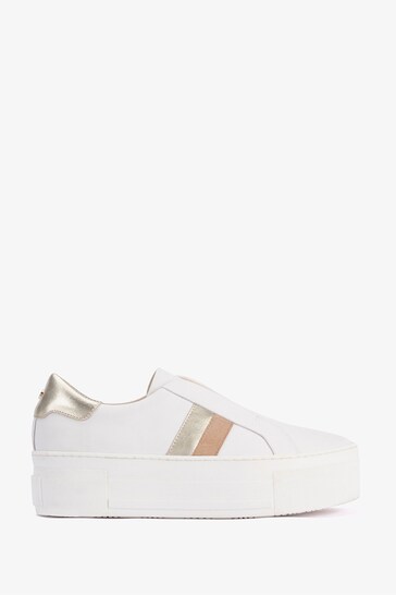 Buy Mint Velvet White Striped Ellie Trainers from the Next UK online shop