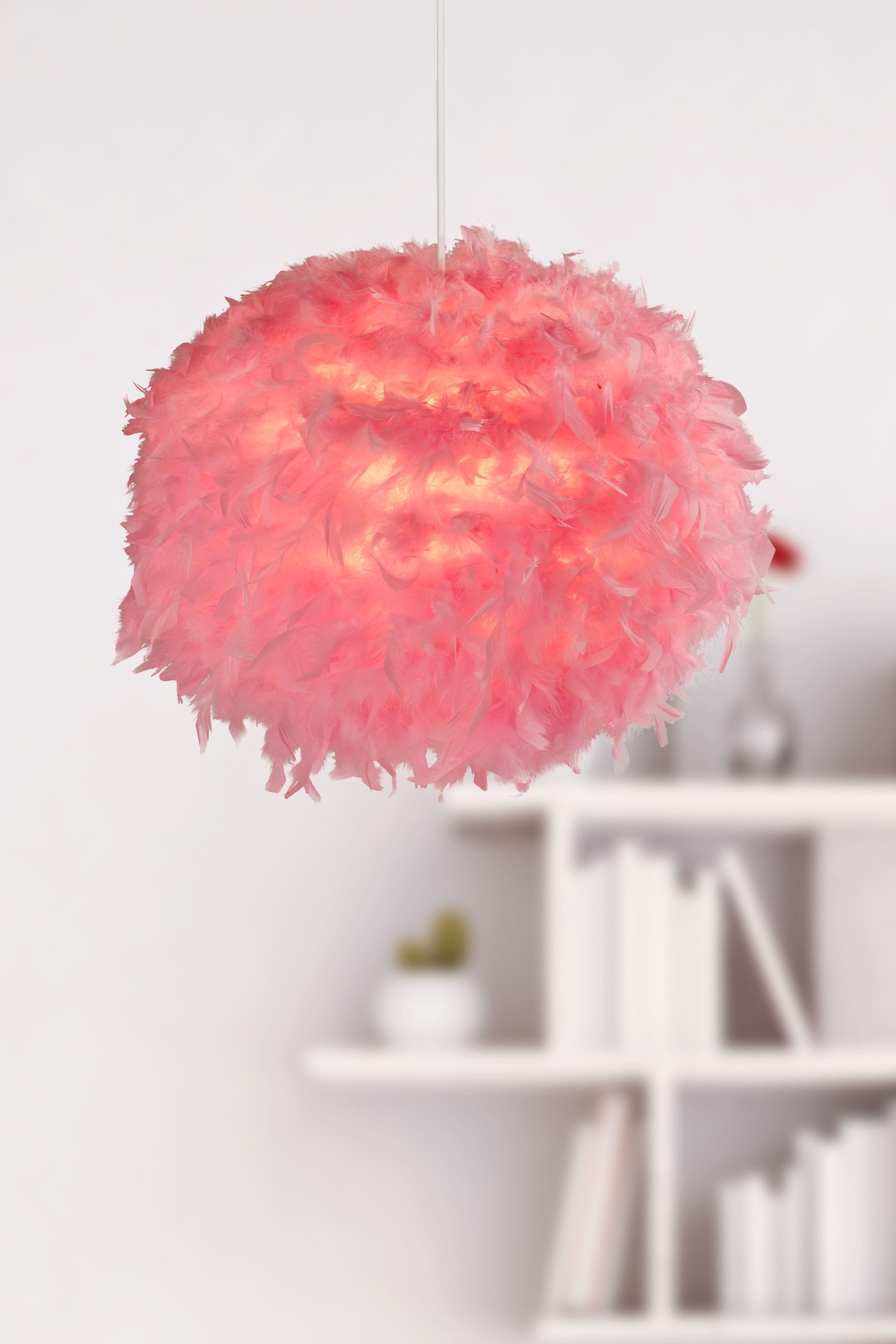 Searchlight Evie Pink Feather Easy Fit Shade
