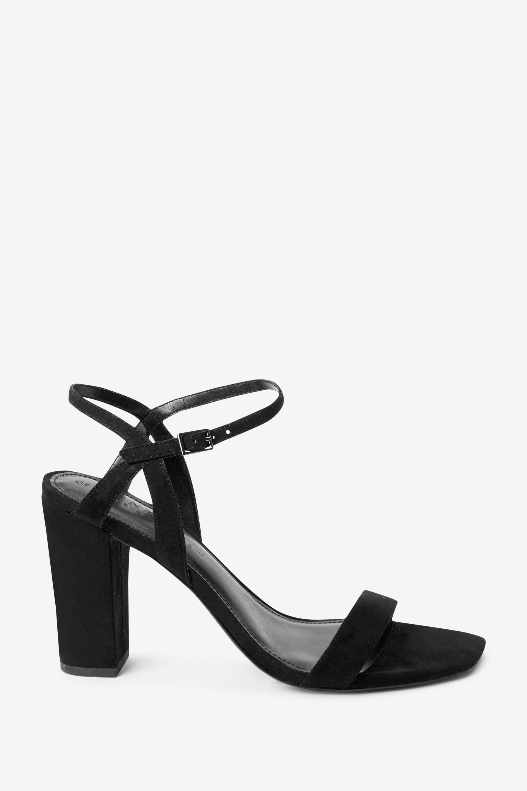 Next black shop block heel sandals