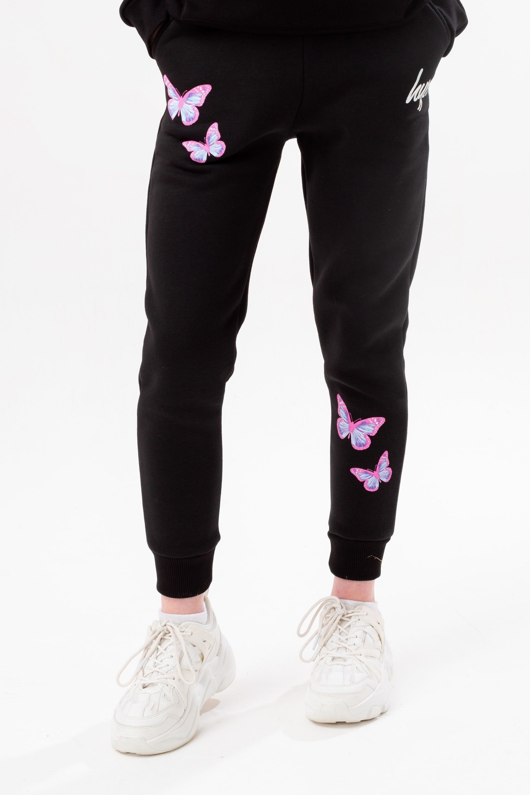 Buy Hype. Girls Black Butterfly Script Joggers from the Next UK