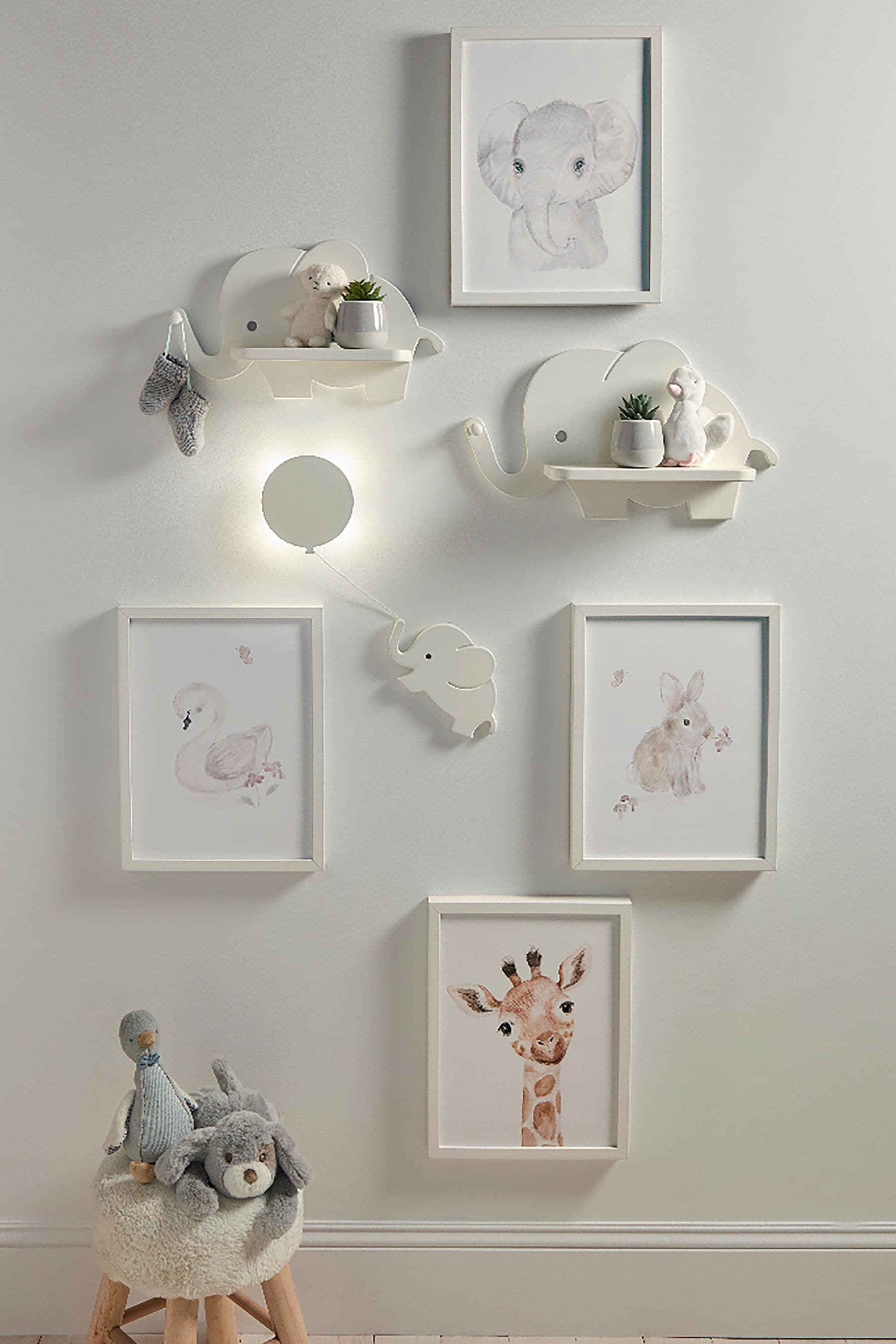 Buy Mamas Papas White Elephant Shelves from the Next UK online shop
