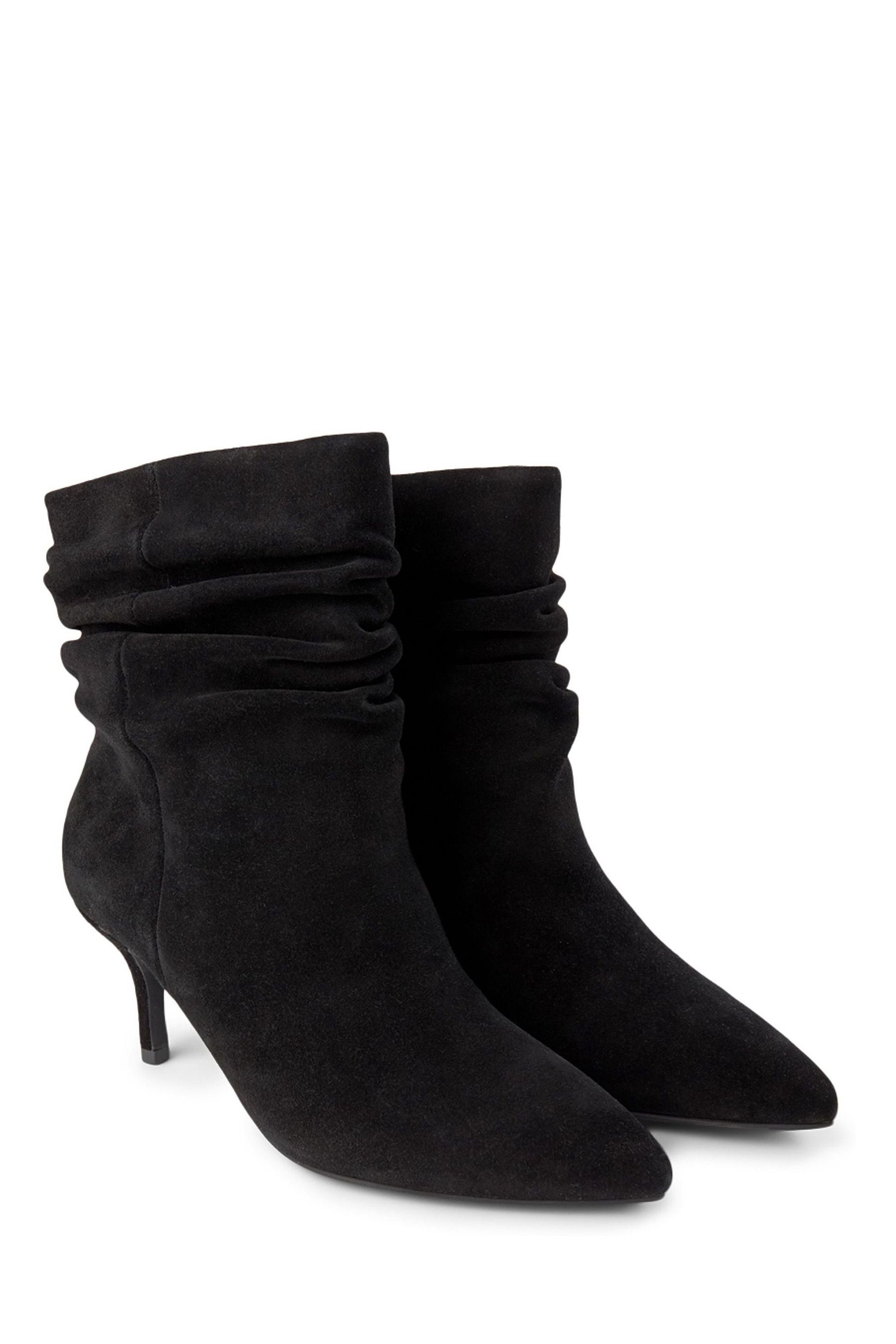 Suede slouch ankle boots top