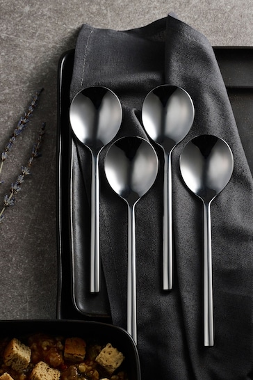 Silver Kensington 4 Piece Soup Spoon Sets