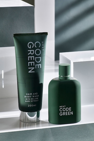 Code Green 100ml Eau De Parfum Aftershave and 200ml Body Wash Gift Set