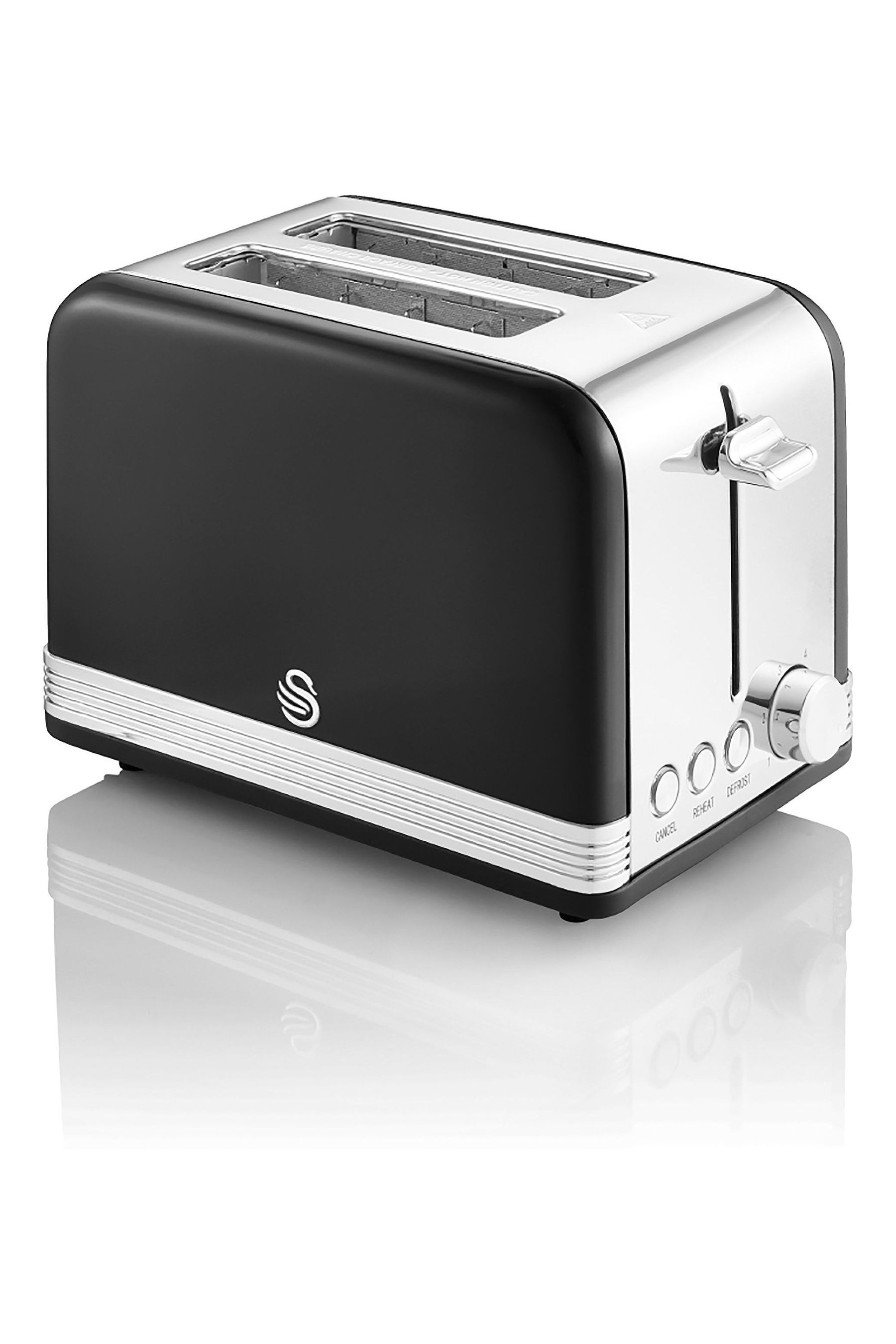 Buy Swan Black 2 Slice Retro Black Toaster from the Next UK online shop