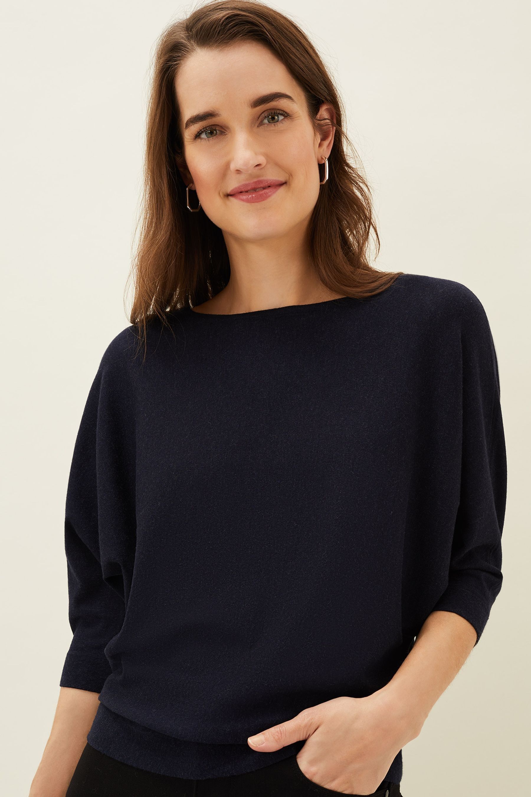 Fine knit 2024 batwing jumper