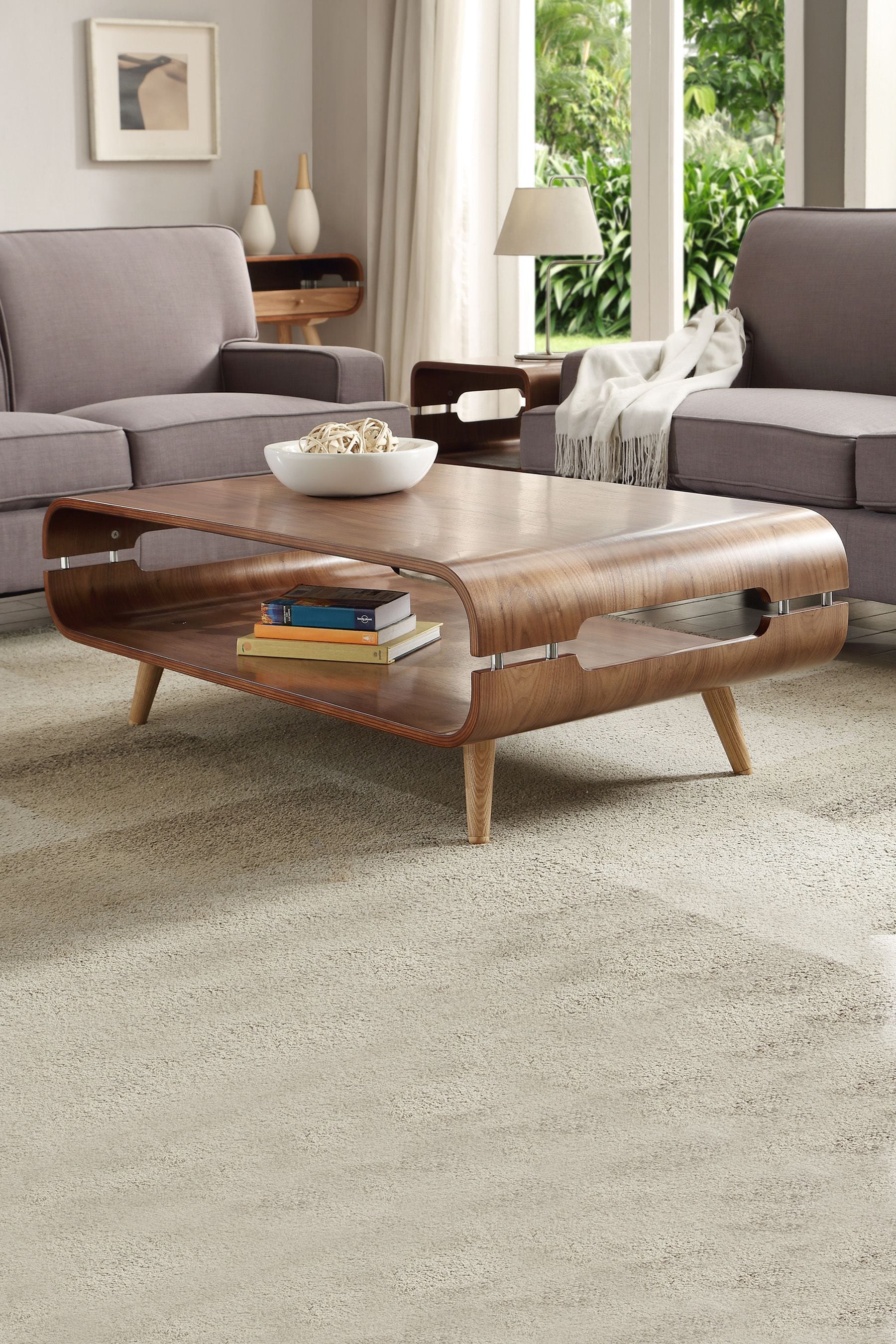 Walnut coffee outlet table next