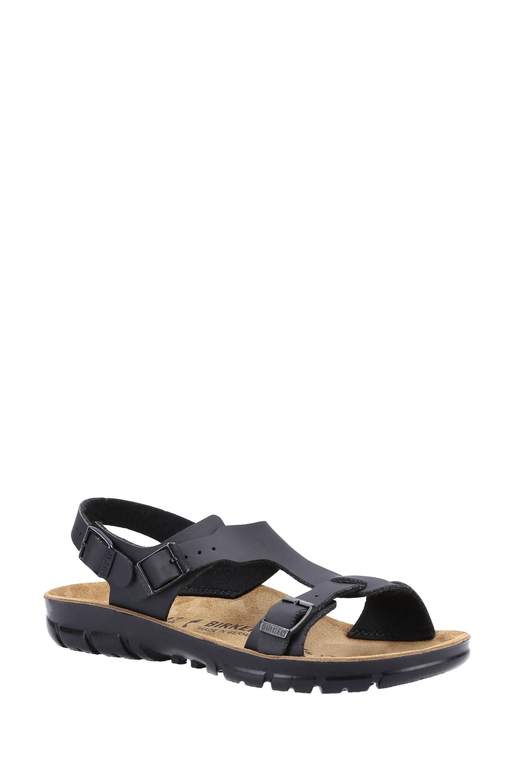 Birkenstock Black Saragossa Birko Flor Sandals