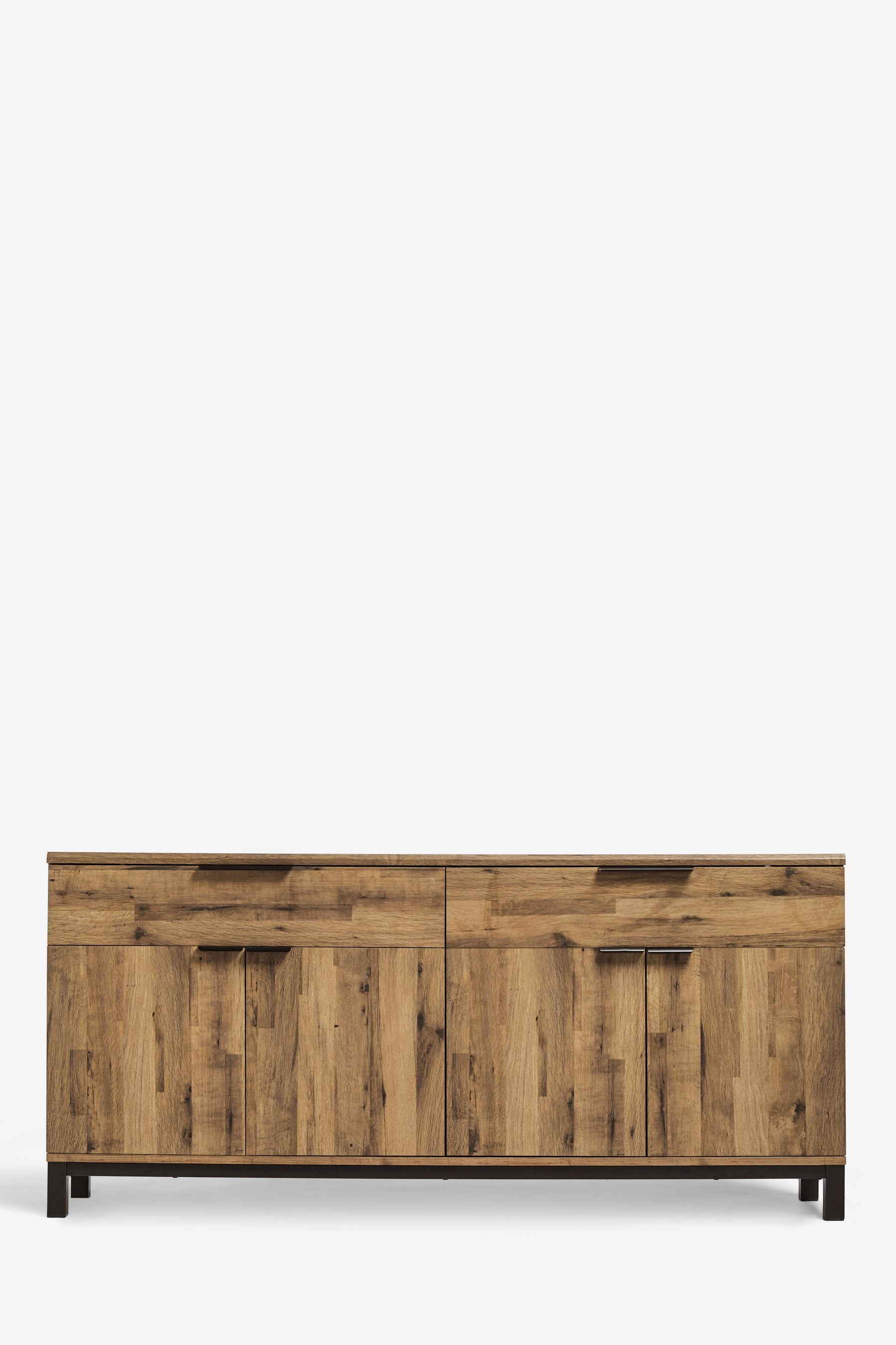 Dark Bronx Oak Effect Extra Large Sideboard