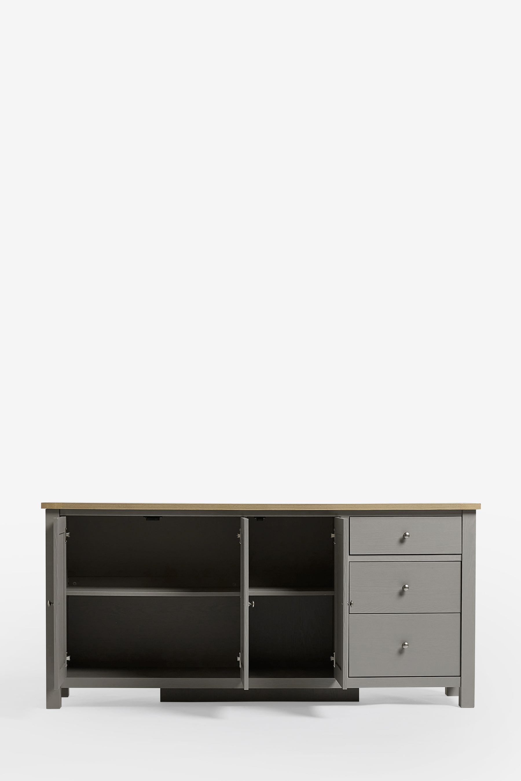 Dove Grey Malvern Oak Effect Extra Large Sideboard