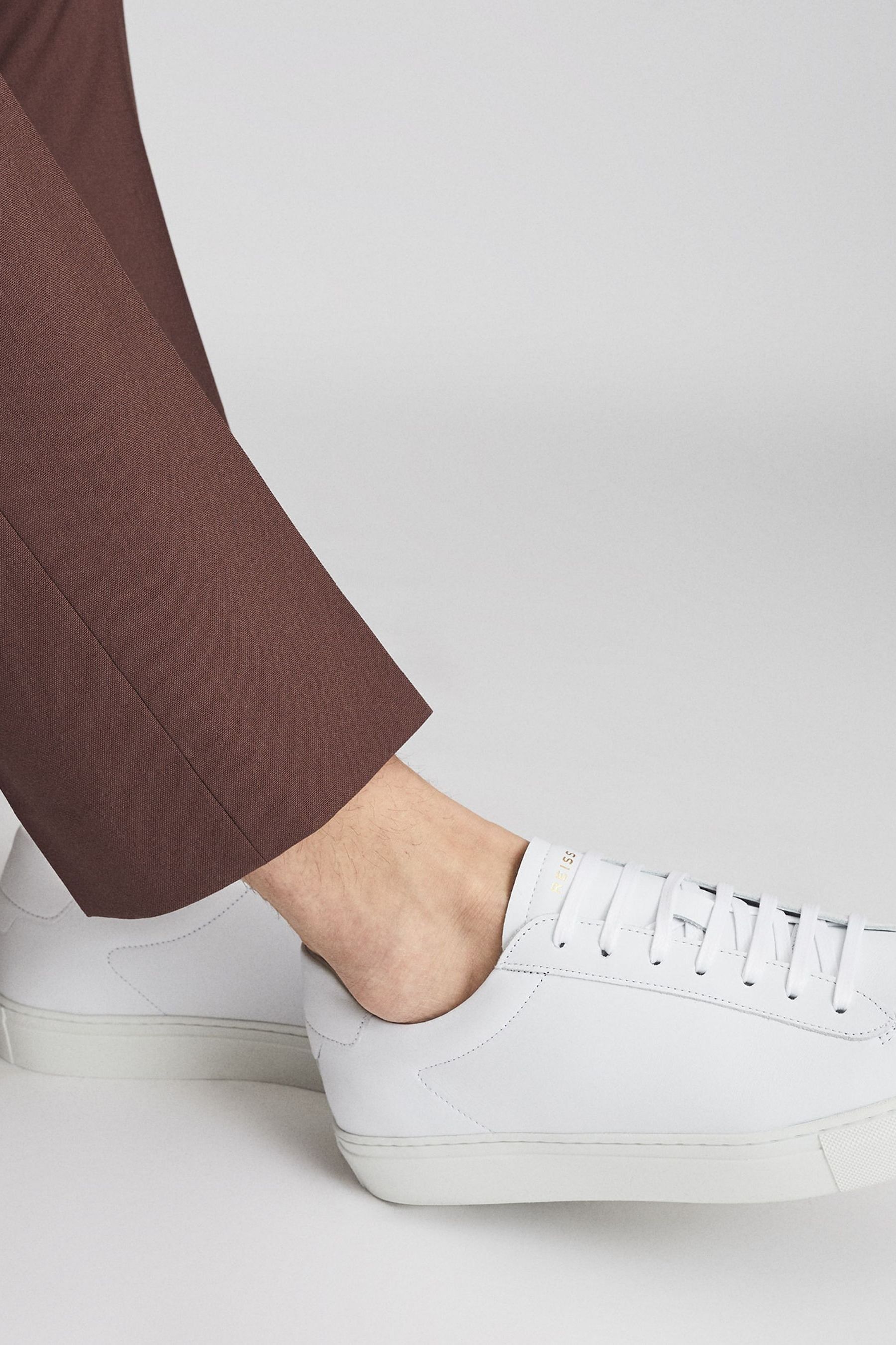 Buy Reiss White Finley Leather Trainers from the Next UK online shop