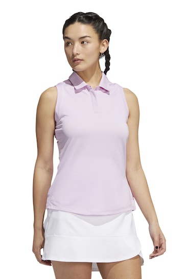 adidas Golf Purple Sleeveless Polo Shirt