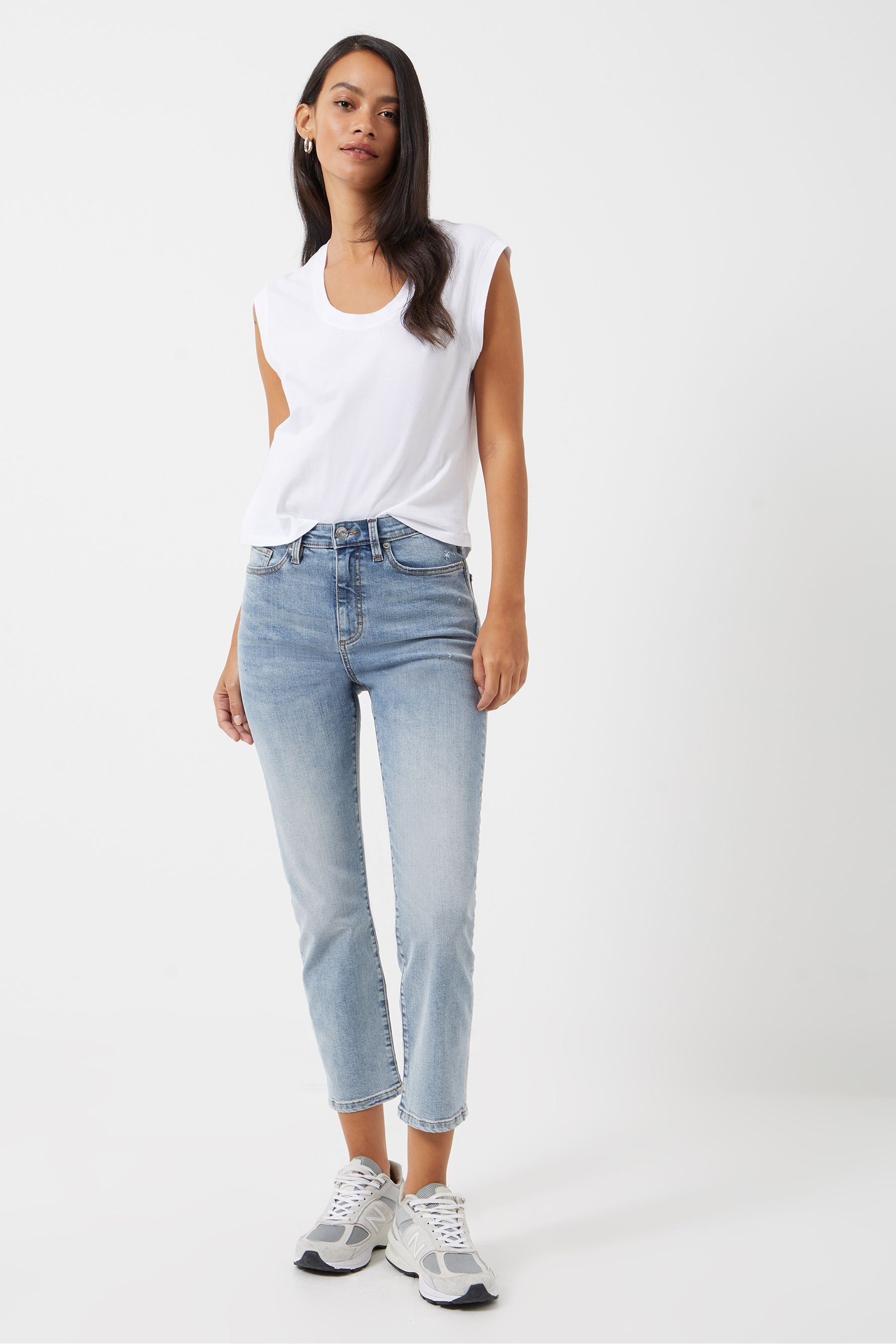 Stretch ankle jeans discount