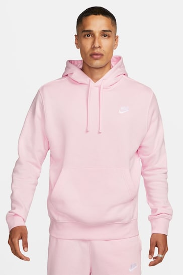 Nike Pink Foam Club Pullover Hoodie