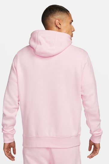 Nike Pink Foam Club Pullover Hoodie