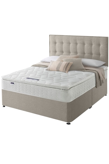 Silentnight Natural Miracoil Pillow Top Mattress and Divan Base Bed Set