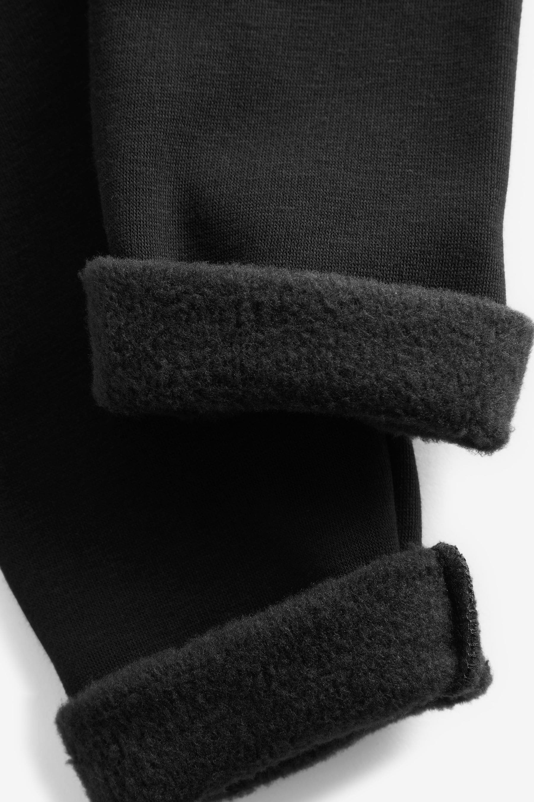 Black Cosy Fleece Lined Leggings 3 16yrs