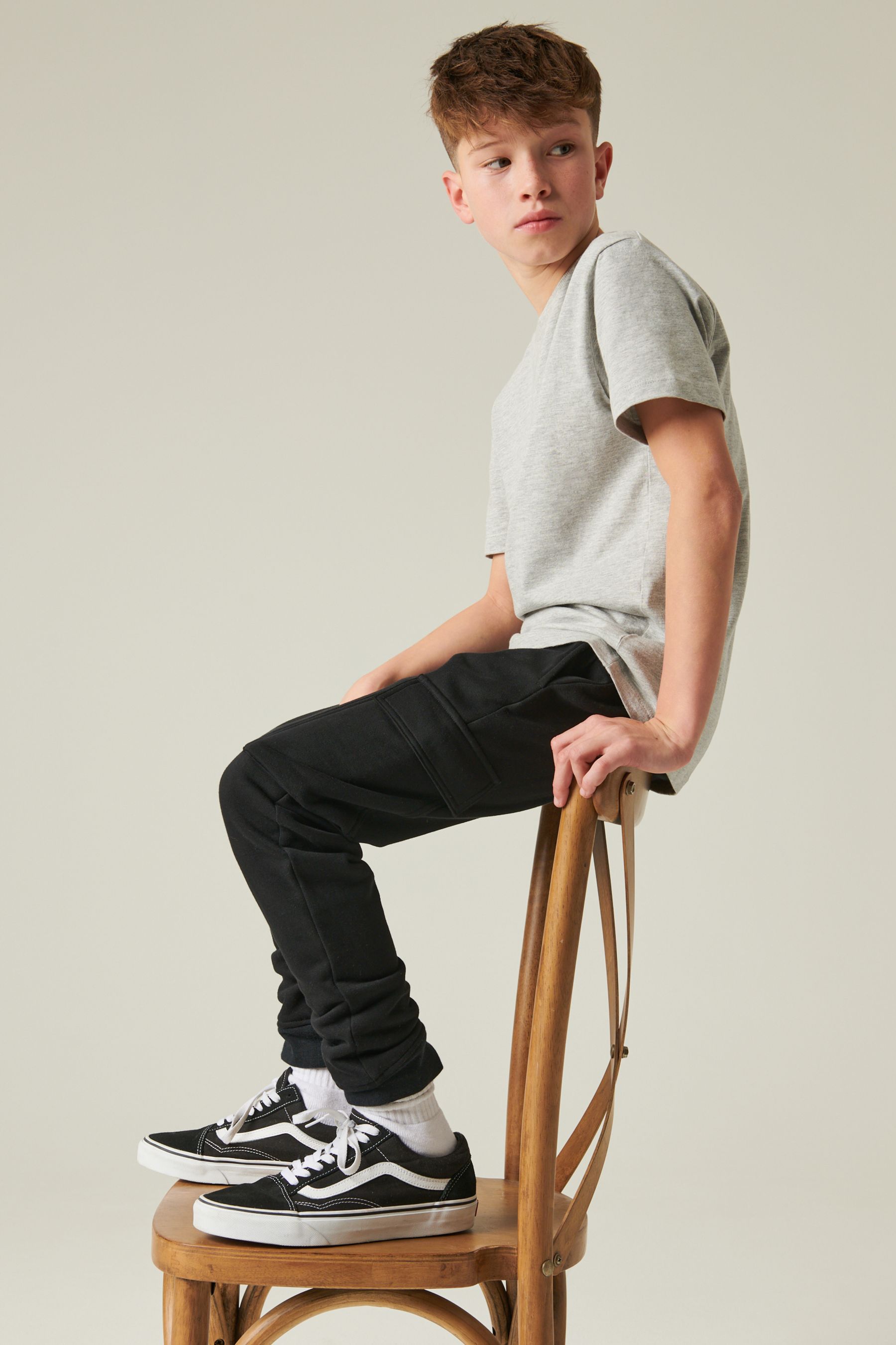 Buy Black Cargo Cargo Cotton Rich Joggers 3 16yrs from the Next