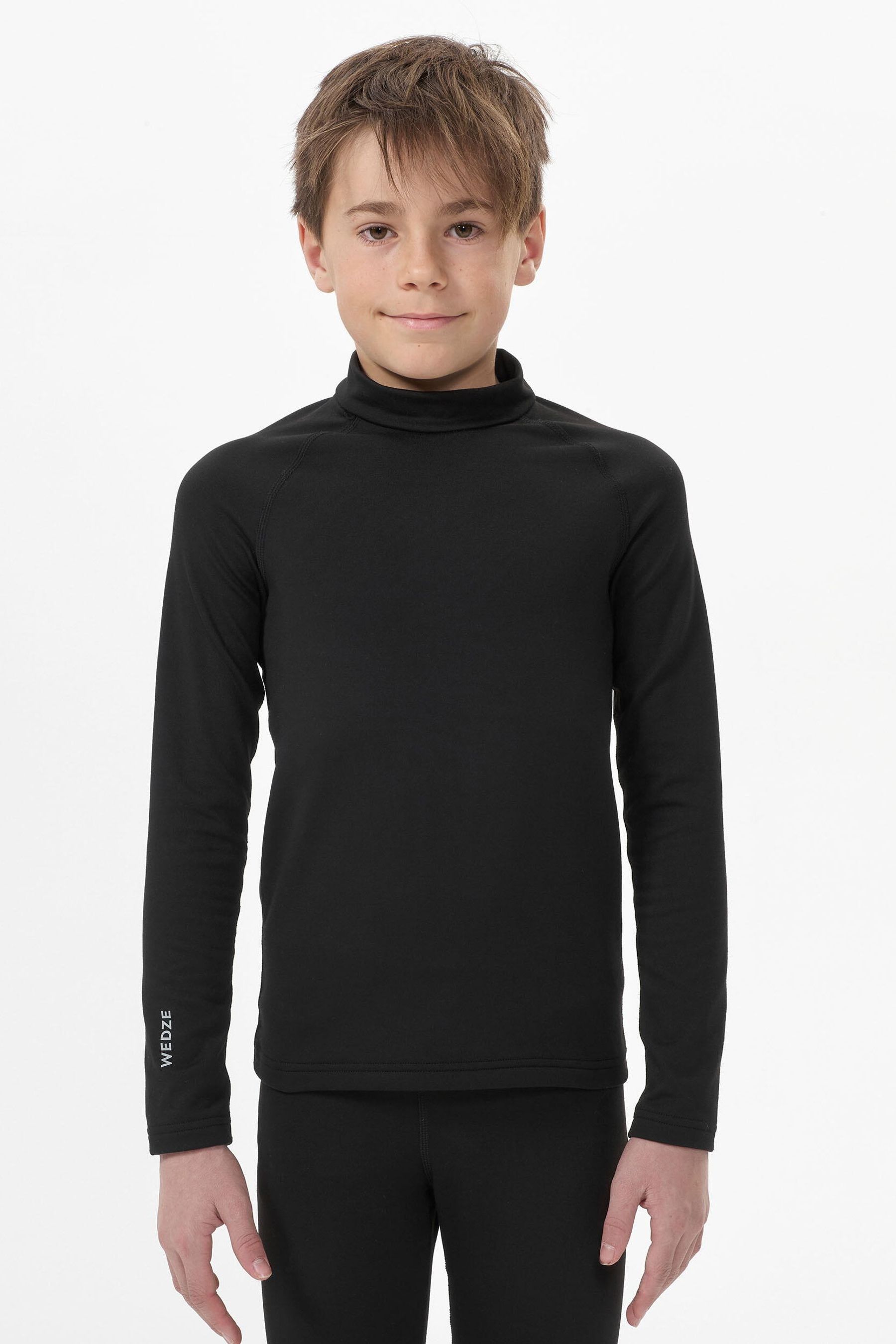 Decathlon Kids Ski Base Layer Black Top