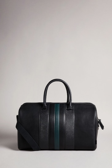 Ted Baker Black/Blue Evyday Striped PU Holdall Bag