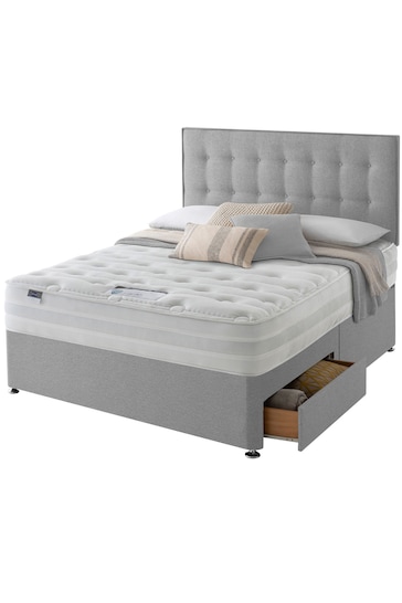 Silentnight Grey Mirapocket 1400 2 Drawer Divan Bed Set