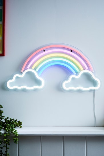 glow White Neon Rainbow Wall Light