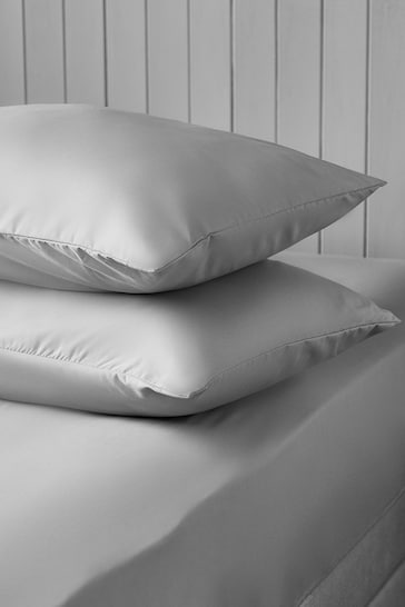 Silentnight Set of 2 Grey Supersoft Pillowcases