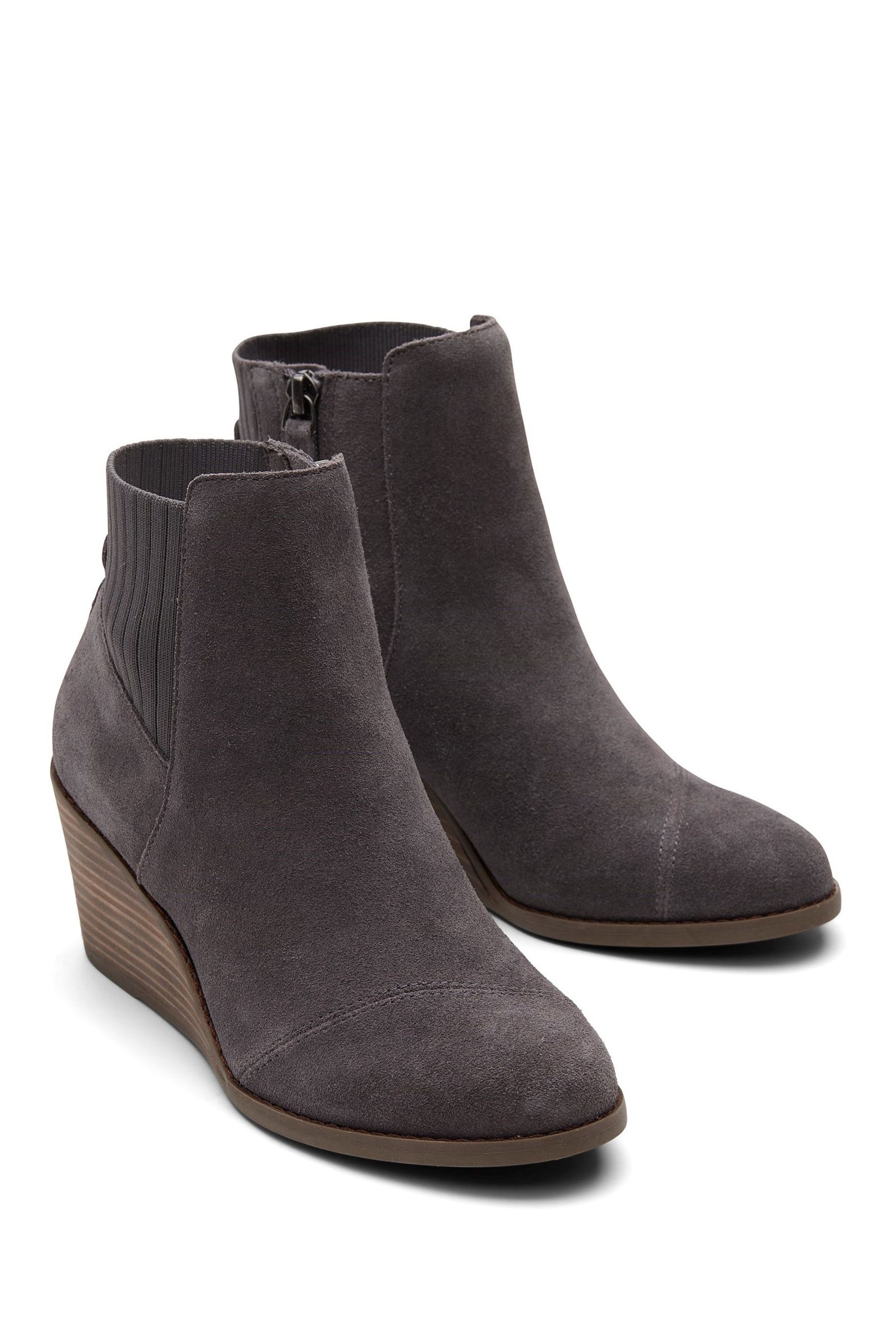 Grey wedge boots uk sales