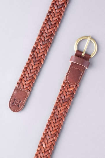 Lakeland Leather Waverton Leather Woven Belt