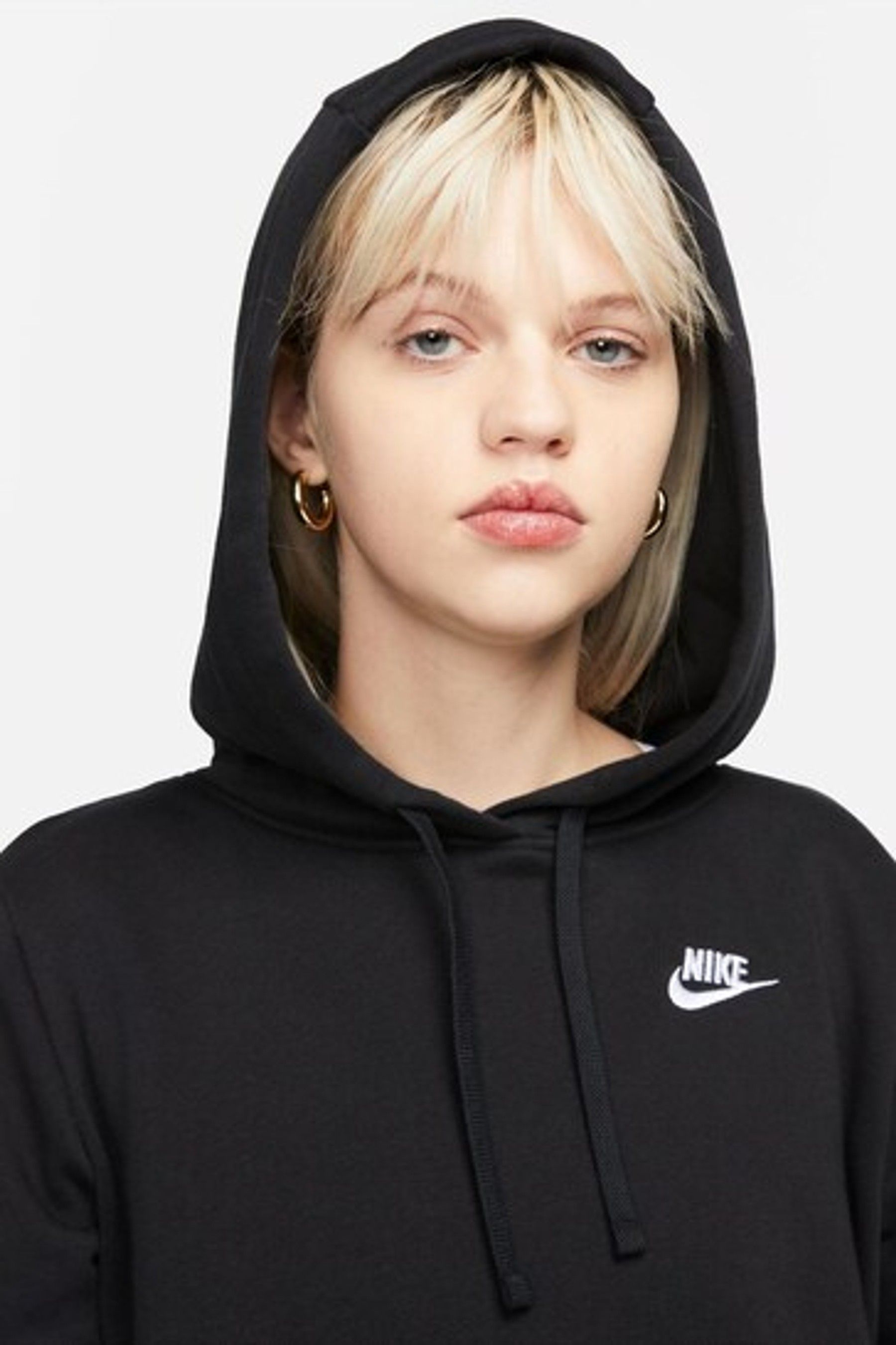 Womens black hoodie best sale nike