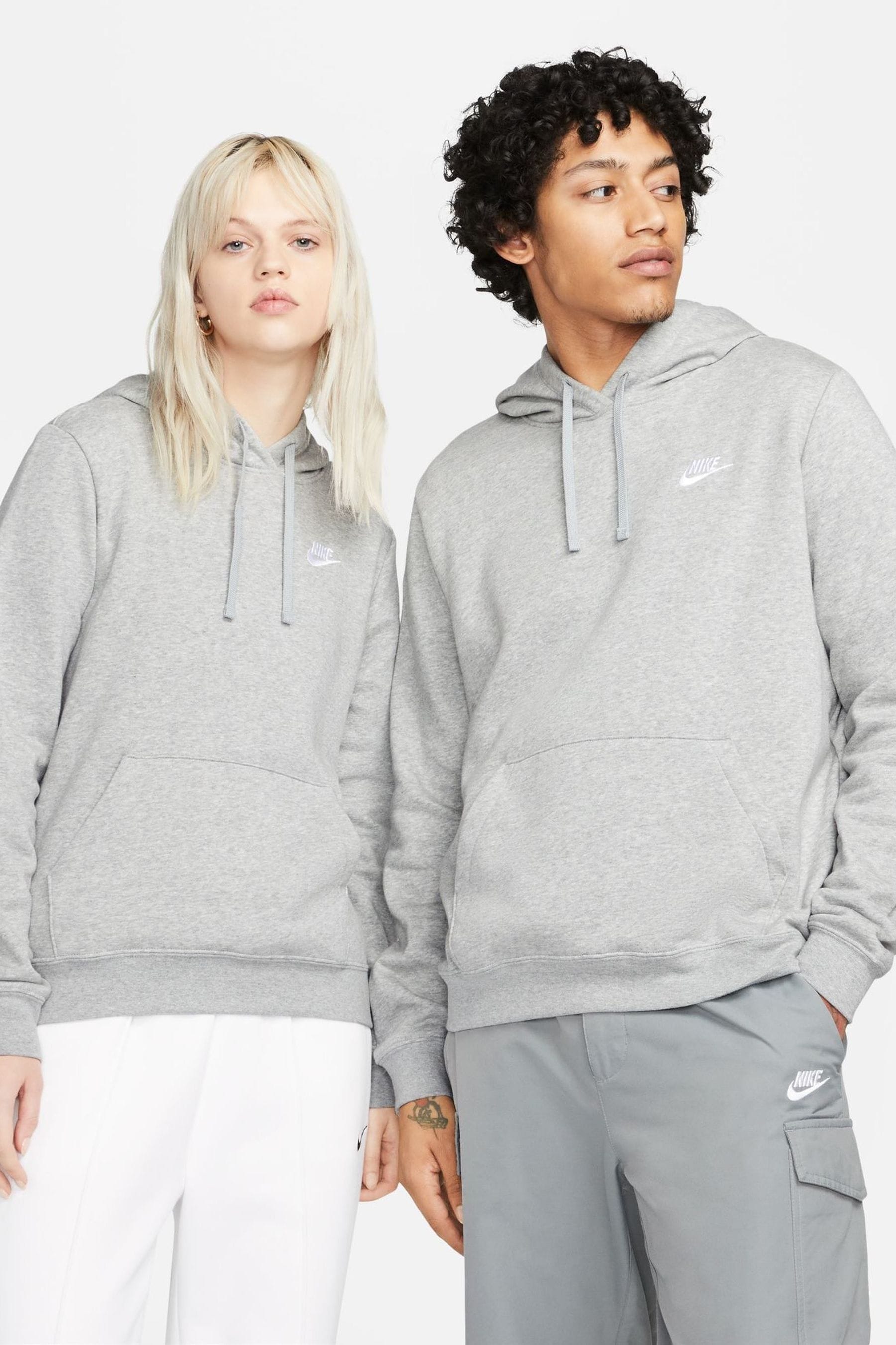 Nike grey hot sale pullover hoodie
