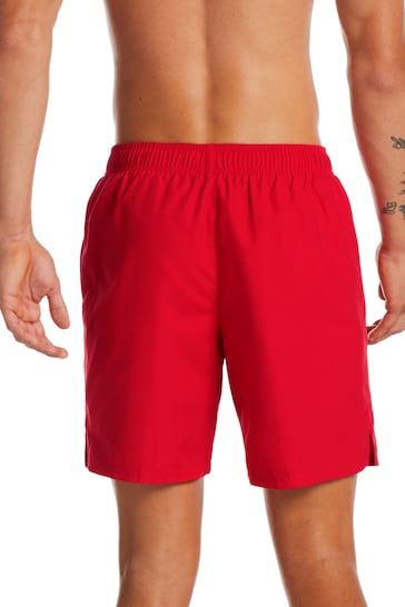 Nike Red 7 Inch Essential Volley Swim Shorts