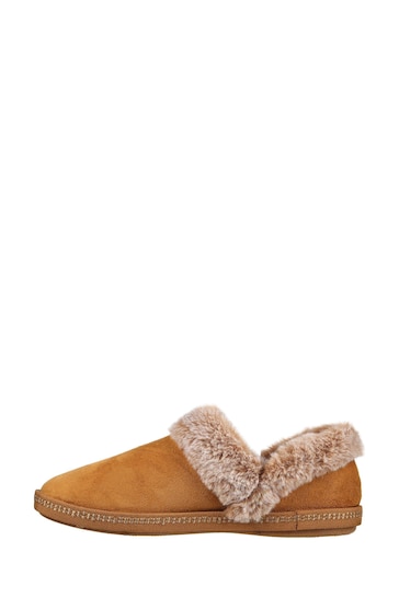 Skechers Tan Brown Cosy Campfire Fresh Toast Womens Slippers