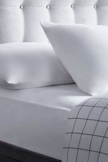 Silentnight White White Brushed Cotton Fitted Sheet