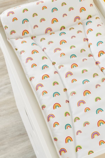 Ickle Bubba White Rainbow Dreams Changing Mat