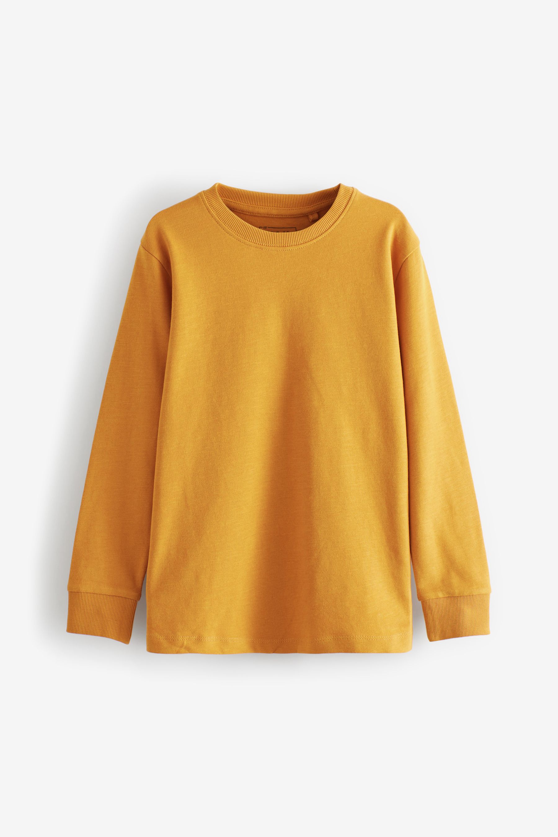Long sleeve 2025 yellow t shirt