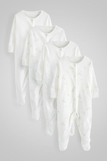 Buy 4 Pack Baby Printed Long Sleeve Sleepsuits (0-2yrs) from the Next UK online shop
