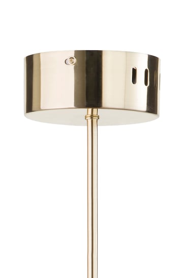 BHS Brass Lois Semi Flush Chandelier Ceiling Light