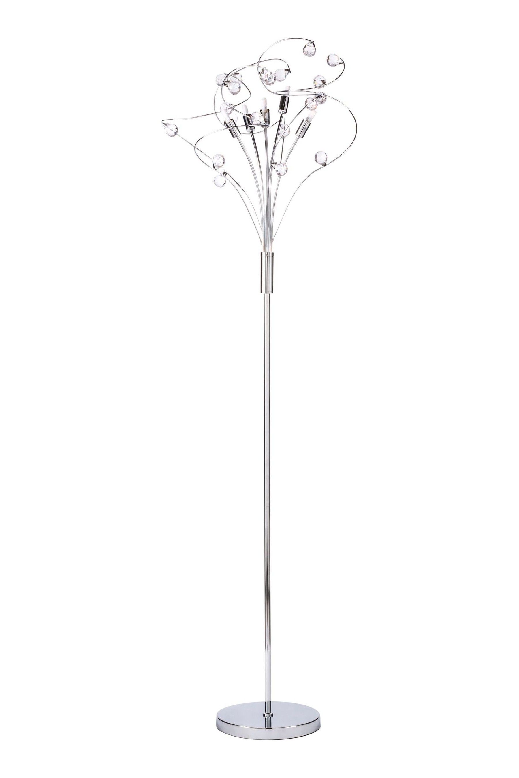 BHS Silver Lila Floor Lamp
