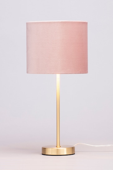 BHS Pink Velvet Table Lamp
